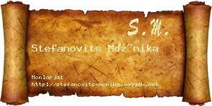 Stefanovits Mónika névjegykártya